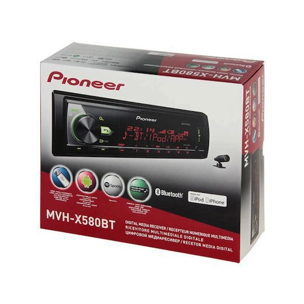Упаковка магнитолы Pioneer MVH X580BT