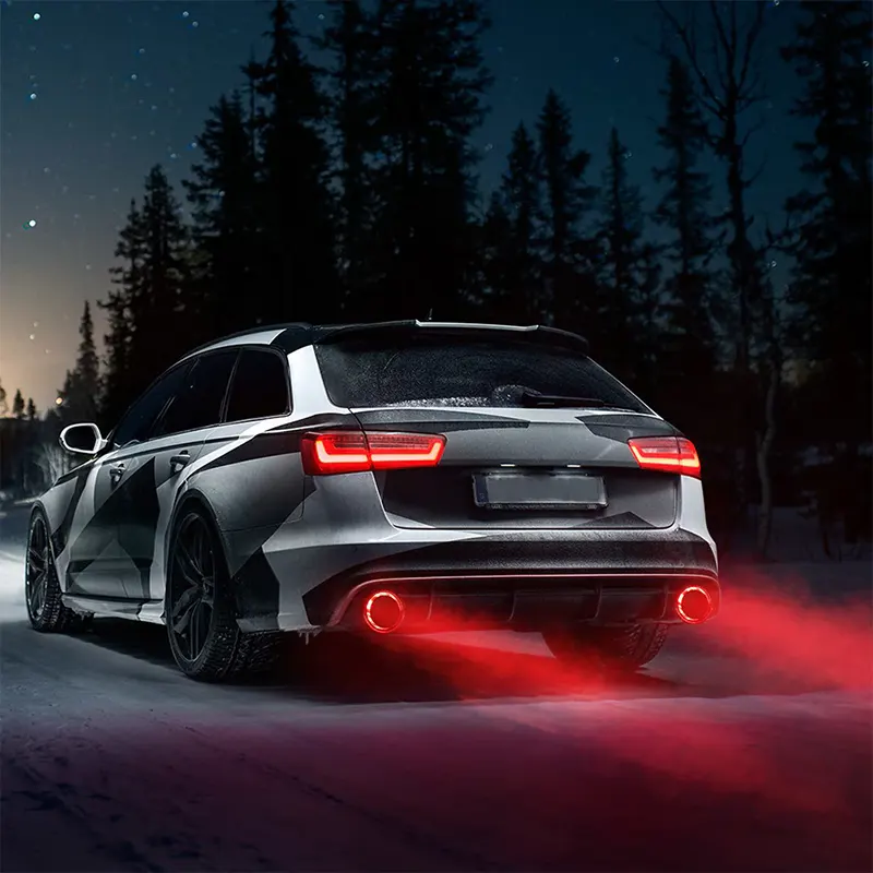 подсветка выхлопных газов