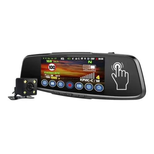 Видеорегистратор с радар-детектора, сенсорным экраном и камерой заднего вида Playme Vega Touch