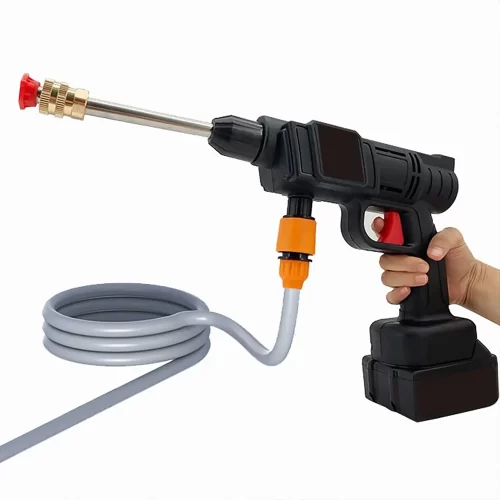 Аккумуляторная мойка для машин с длинным шлангом